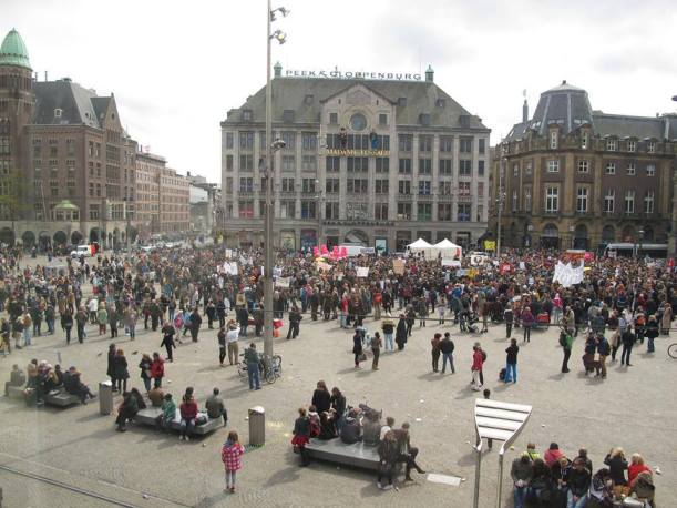 Marchers in Amsterdam